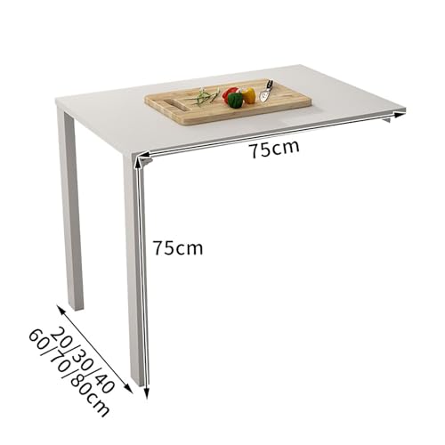 Table pliante portable en bois 60 cm pour petit espace et buanderie - 2