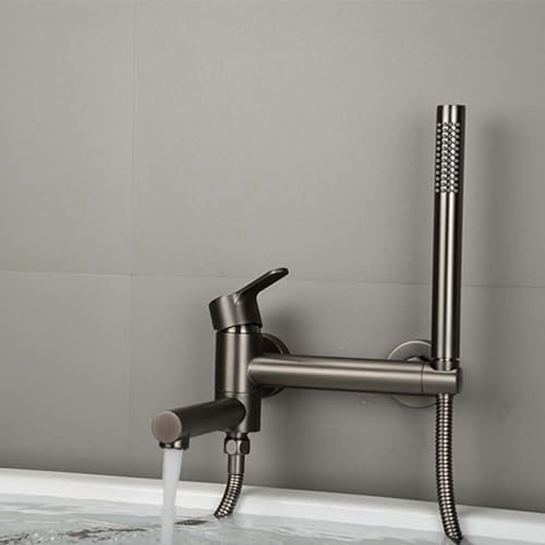 Mitigeur mural pour baignoire blanc avec accessoire de douche complet - 3