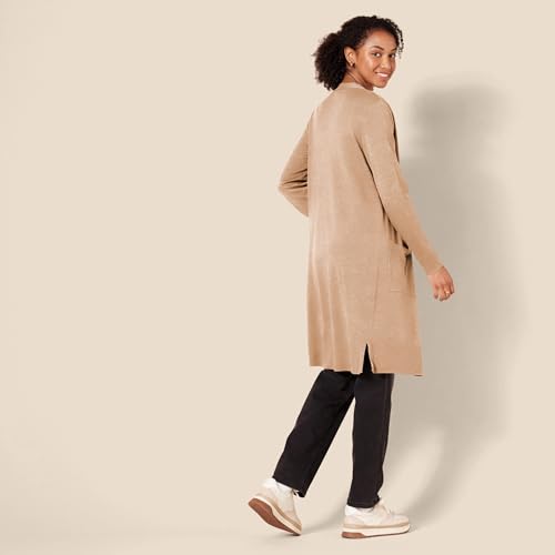 Image of Amazon Essentials Women's Lightweight Longer Length Open-Front Long-Sleeve Cardigan Sweater
