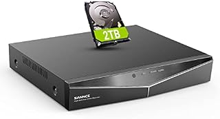 SANNCE DVR 16 Channel CCTV Camera Systems, 1080P Full HD 16CH DVR with Hard Drive 2TB, 5-in-1 Hybrid Digital Video Recorder, 2TB HDD for Security Camera System, Email Alert, APP Push