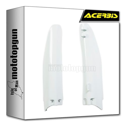 Couvercle de fourche inférieur blanc protège les tubes de Suzuki RM 125 1999-2003