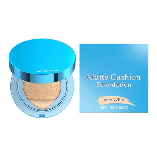 Maquillaje Cojines de aire – Cojín corrector con acabado mate y alta manta, crema de maquillaje corrector ligero para viajes de negocios, viajes, escuela, playa