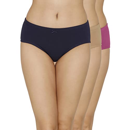 Image of Amante Inner Elastic Cotton Hipster Panty Pack- Pack of 3