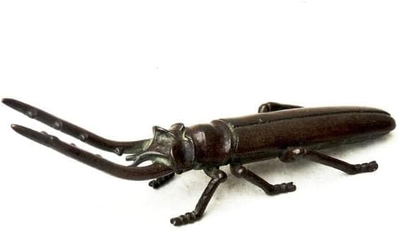 銅製甲虫 在銘 昆虫 ビートル 茶寵 文鎮 筆架 工芸 置物