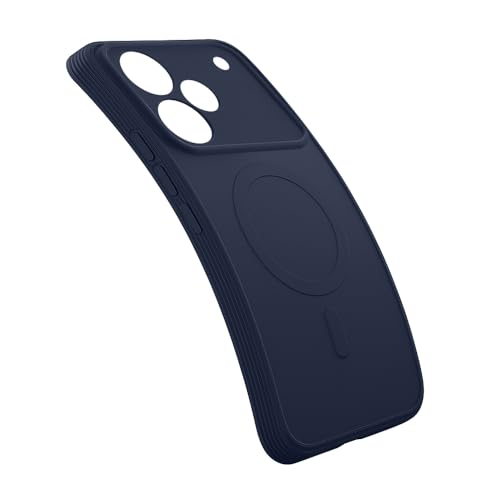 Image of Back Cover Compatible for Realme P4 Pro 5G | MagFit Ring Design (Non-Magnetic) | Shockproof | Anti-Slip Grip | Raised Camera Edges | Slim Protective Case for Realme P4 Pro 5G (Steel Blue)