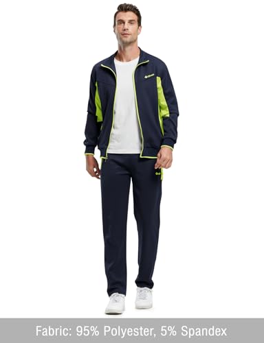 TBMPOY Men's Tracksuits Sweatsuits for Men Sweat Track Suits 2 Piece Casual Athletic Jogging Warm Up Full Zip Sets