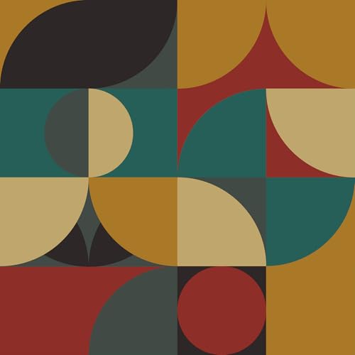 CRE8TIVE Papel tapiz abstracto geométrico colorido autoadhesivo p...