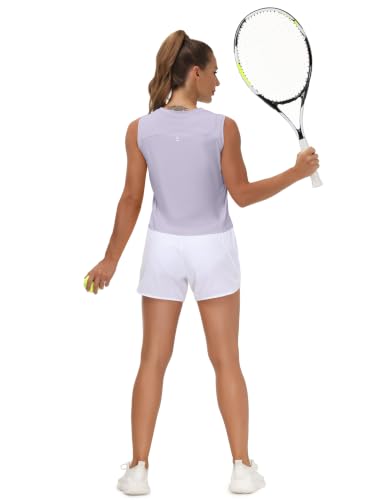 Image of THE GYM PEOPLE Women's Workout Tops in Ice Silk Quick Dry Sleeveless