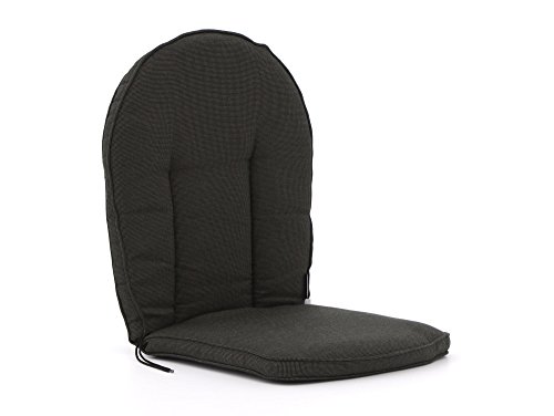 Madison F115 Coussin Kettler Confort/Toras/Carlton/Prince 100% Acrylique Rib Noir 52 x 150 x 6 cm