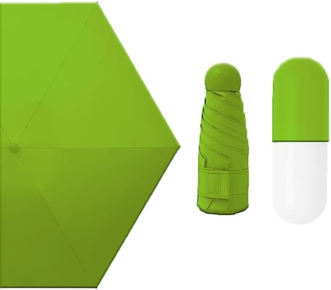 AMBLIC Premium Mini Compact Portable Pocket Size Umbrella With UV Protection Bottle Case - Windproof for Women & Men, Rain, Travelling, Outdoor