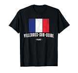 Villennes-sur-Seine Francia | Ciudad - Bandera Drapeau - Camiseta