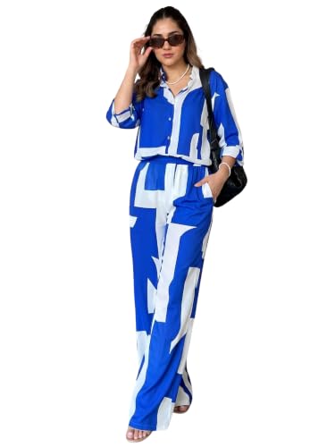 Image of GRECIILOOKS Co Ord Set for Women | Ethnic Coord Sets for Women's Stylish | Festive Rayon Pant Set | Casual Style Full Sleeve Cord Sets | Summer Travel Outfit