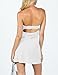 Realtix Womens Satin Silk Backless Strapless Mini Dress Sexy Low Back Tube Club Party Dress for Women White
