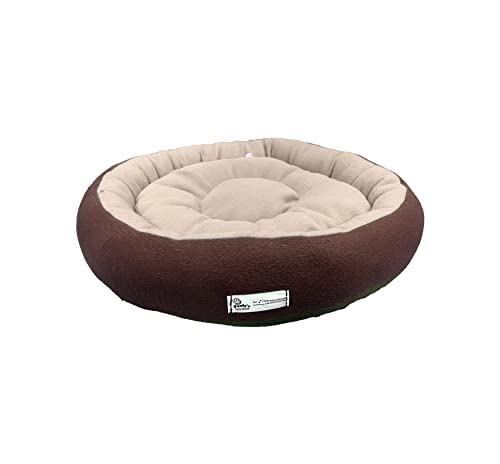 Image of Premium Medium Size Dog Bed for Medium Dogs and Puppies Anti Skid Bottom Washable Orthopedic Big Dog /cat Beds Cream /Brown