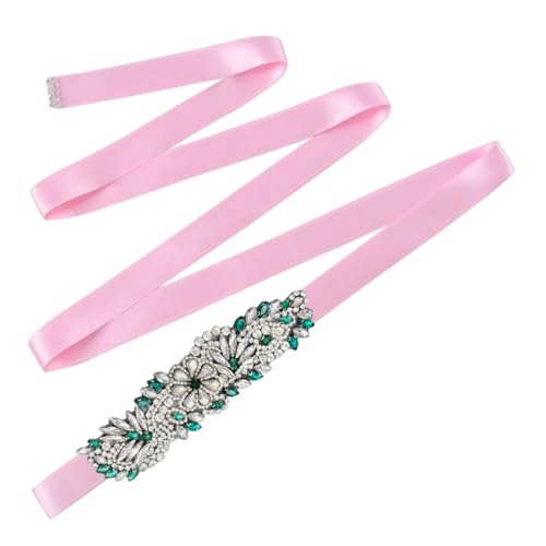 Women Fashion Party Dress Rhinestones Ribbon Luxury Bridal Belts