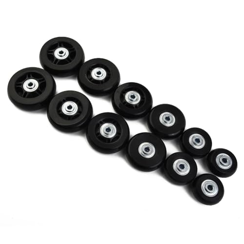 1Set Luggage Wheel Suitcase Replacement Wheels Black with Screw Wear Mute Load-Bearing 40/43/54/60/64/70mm Tool Part(70mm 18mm)