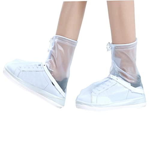 TOGEVAL Shoes Waterproof for Rainproof Protection High-top Rainproof Shoe Covers for Cycling Camping Size ()