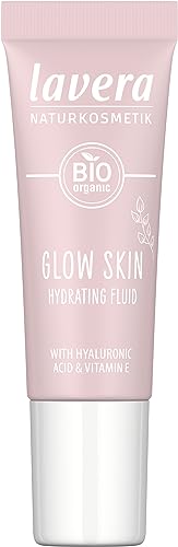 lavera Glow Skin Hydrating Fluid - spendet Feuchtigkeit - schimmernder Glow - Natürliche Hyaluronsäure & Vitamin E - VEGAN - 9 ml