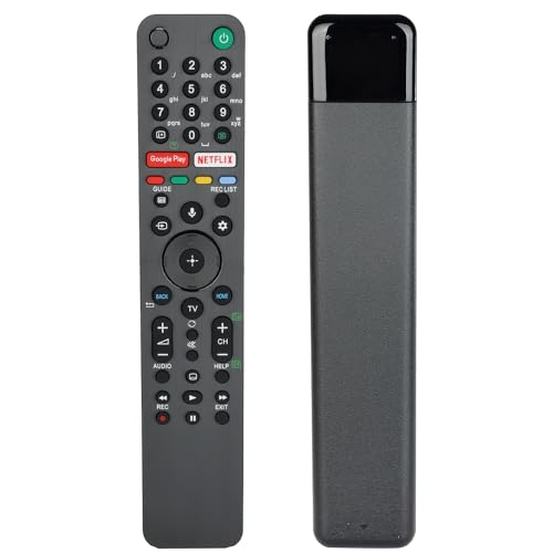 Mando a Distancia de Voz RMF TX500E Compatible con Sony 4K HD TV KD 55AG9 KD 77AG9 KD 85ZG9 KD 75XH92 KD 85XH90 KD 49XH9505 KD 55XH9005 Sustitución Controlador con Google Play Netflix Botones