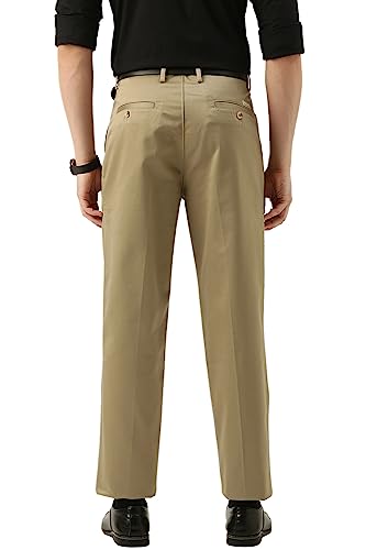 Image of Peter England Men's Mid Rise Regular Fit Jeans Solid Pattern Jeans