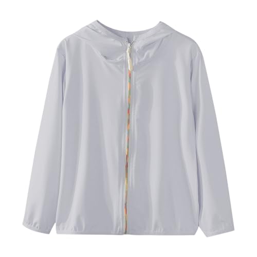 Toddler Kids AthleticUPF50+ Sun Protection Hoodies Girls Boys Zipper Long Sleeve Hiking Jacket Lightweight Cool Casual