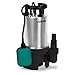 Produktbild VONROC Tauchpumpe Schmutzwasserpumpe - Wasserpumpe für Schmutzwasser Keller - Flachsaugend - Gartenpumpe für sauberes Wasser mit integriertem Schwimmer (1100W - 20000l/h)