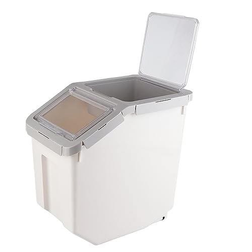 SYH&AQYE Pet Grain Storage Barrels, Pet Dog Cat Food Bin with Measuring Cup, Double Sealing Food Storage with Locking Lid for Cat Dog Food Particles (L) - Thumbnail 7