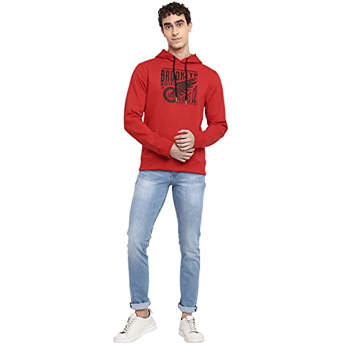 Image of Deniklo Mens Polyester Hooded Neck Sweatshirt