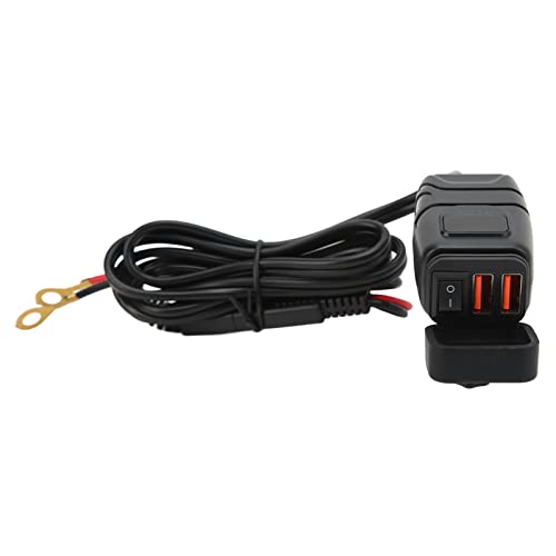 Image of Xiuganpo Motorcycle USB with ON Off Switch Built in Voltmeter for Fast Charging SAE to USB Adaptor for Motorbike, Cover