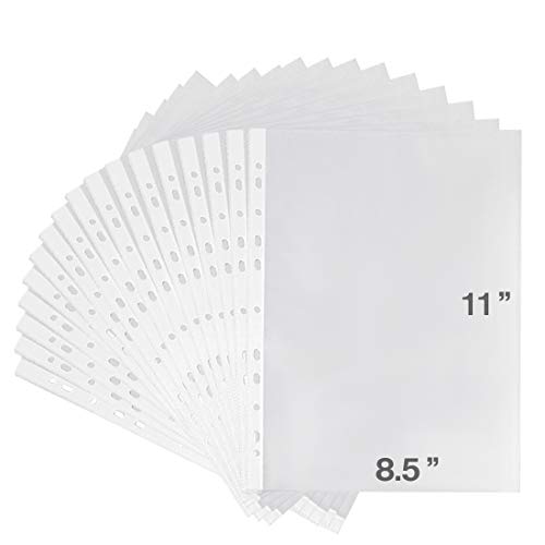 800 Pack Sheet Protectors, 11 Holes Lightweight Clear Plastic Page Protectors, Top Load 8.5 x 11 inch Papers, Acid-Free and Archival Safe