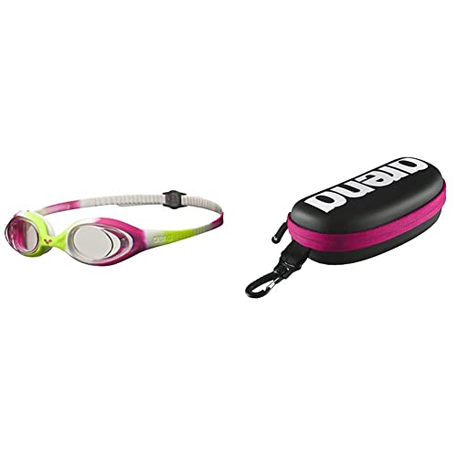Lunettes de natation arena Spider Junior noir blanc et fuchsia