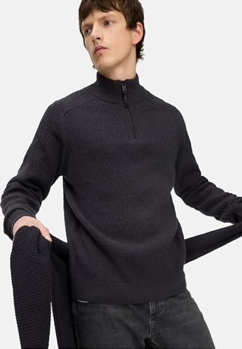 camel active Herren Strick-Troyer aus Reiner Lammwolle Navyblau, Menswear-XXL – Ansicht 5