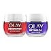Olay Regenerist Crema Facial de Día SPF30 50ml Y Olay Retinol24 Crema De Noche 50ml. Pack De 2 Cremas Hidratantes Antiarrugas. Piel Más Firme Y Suave