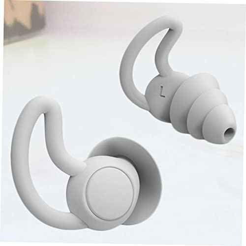 TOVINANNA Sleep Earplugs for Women Men Sound Blocking Reusable Washable Anti-Noise Ear Caps (Grey)