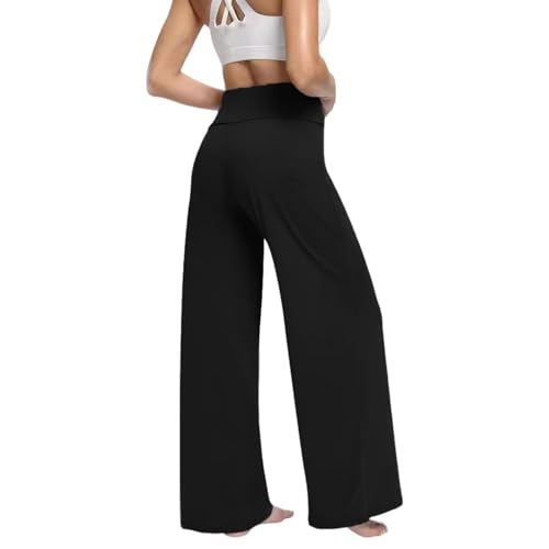 Pantalon de loisirs femme large extensible et respirant pour yoga et fitness