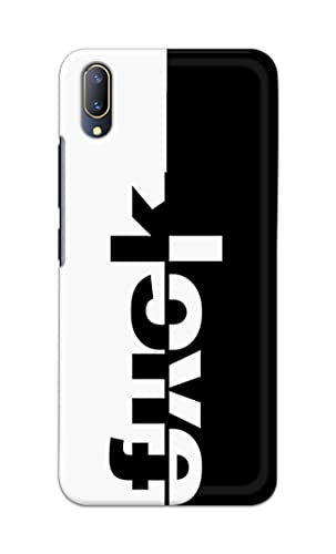 Image of PRINTFIDAA One Words Fukc Love Creative Art Innovative Wonderfull Printed Designer Hard Case for Vivo V11 Pro / X21s Back Cover -(e) RPM1003