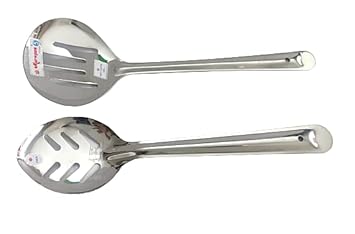 NAAYAGI ® Stainless Steel Cooking Spoons, Spatula, Serving Spoon, Fry Spatula Set (Combo Type - 1)