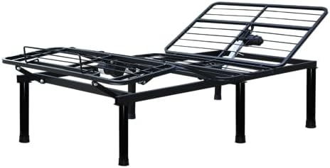 MICOUD Adjustable Bed Frame, 3 Height Options, Zero Gravity, Wireless Remote Control, Dual USB Port, Load-Bearing 705 LBS, Head and feet can be Raised and Lowered Separately. Black