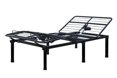 Micoud Adjustable Bed Frame, 3 Height Options, Zero Gravity, Wireless Remote Control, Dual Usb Port, Load-Bearing 705 Lbs, Head And Feet Can Be Raised And Lowered Separately. Black #TOP2