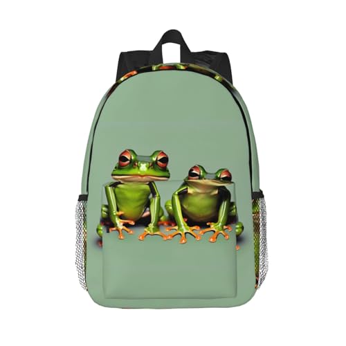 Sac à dos grenouilles vertes, idéal pour la gym et la randonnée