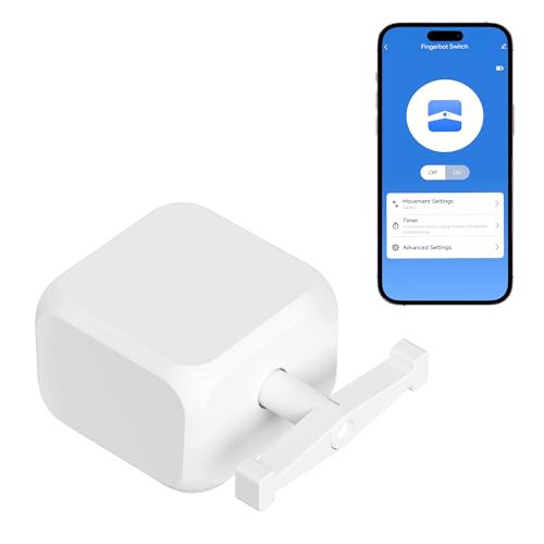 ORYZIC Fingerbot Switch Bluetooth & Rechargeable Smart Light Switch Pusher for Rocker Switches App Timer & Schedule Control Alexa & Google Home Compatible