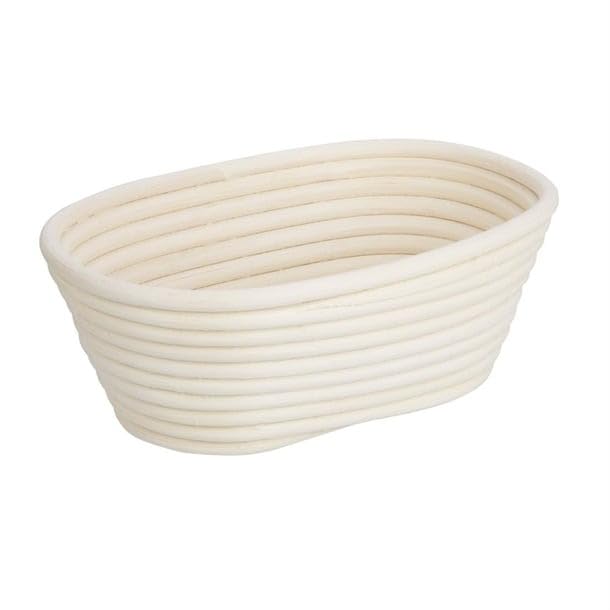 Vogue Rattan Proving Round Basket 220 x 80mm - Basket for Bread Shape Maintenance, Easy to Clean, Wipeable FT837