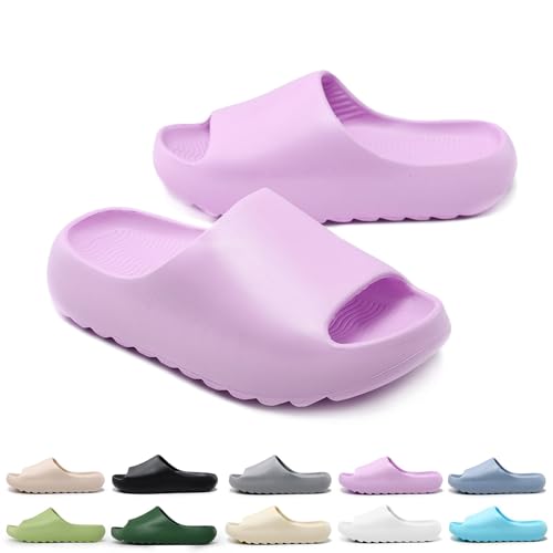 Image of Cloud Slides for Kids,Boys Girls Shower Slippers Bathroom Pool Sandals,Toddler Home House Open Toe Comfy Thick Sole Slippers,Summer Non-Slip Beach Shoes
