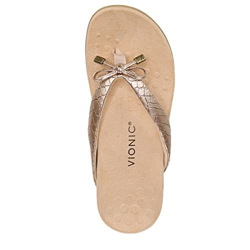 Image of Vionic Women's Rest Bella Toe Post Sandal- Supportive Ladies Orthotic Sandals that include Three Zone Comfort with Arch Support- Flip Flop for Ladies, Medium and Wide Width Size 5-12