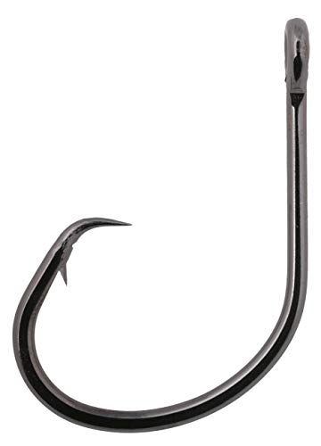 Owner Mutu Hybrid Offset Point Black Chrome Circle Hook, 3/0 (5 Per Pack)