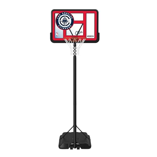 Image of Lifetime NBA Los Angeles Clippers Portable Basketball Hoop, Adjustable Height 7.5-10 Ft, 44 Inch Shatterproof Fusion Backboard, Base with Wheels