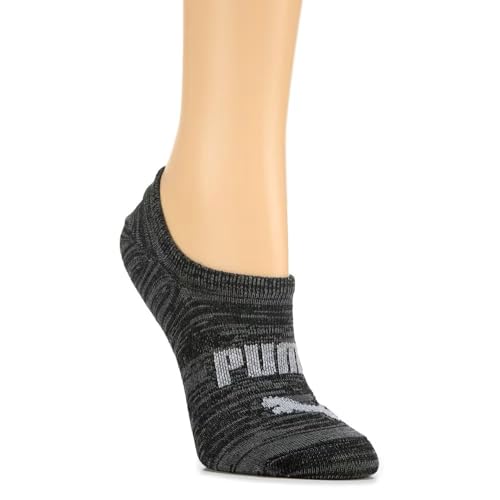 PUMA SuperLite No Show Women's Liner Socks Size 5-9.5 (White/Grey)2