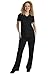 Healing Hands Taylor Women's Pants Mid Rise with 2 Pockets & Back Elastic Waistband 9095, S, Black