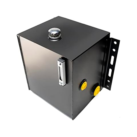Tool-Tuff 15-Gallon Hydraulic Fluid Reservoir Tank, Side Vertical Mount, w/Temp Gauge, Sight-Gauge & Breather/Strainer Fill Cap Cover