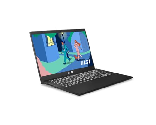 MSI Laptop Modern 14 C11 | 14 pulgadas 1920 x 1080 FHD | Core i7-1195G7-512GB SSD Disco duro - 8GB RAM | 4 núcleos @ 5 GHz Win 11 Home Negro